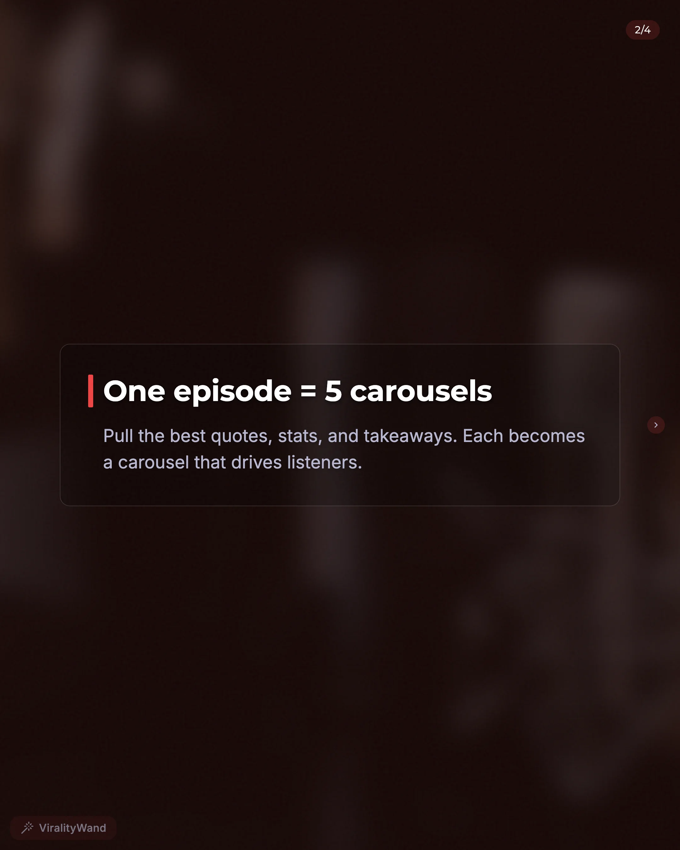 Podcaster content slide