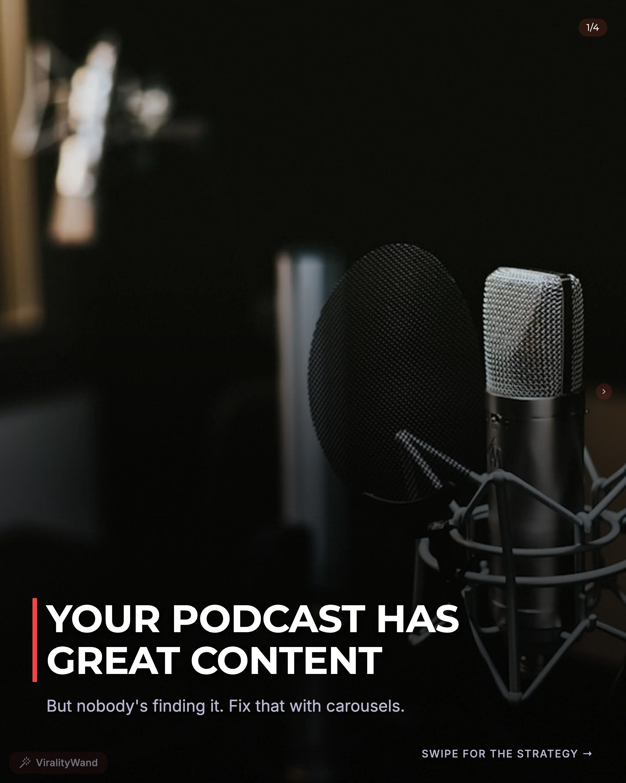 Podcaster hook slide